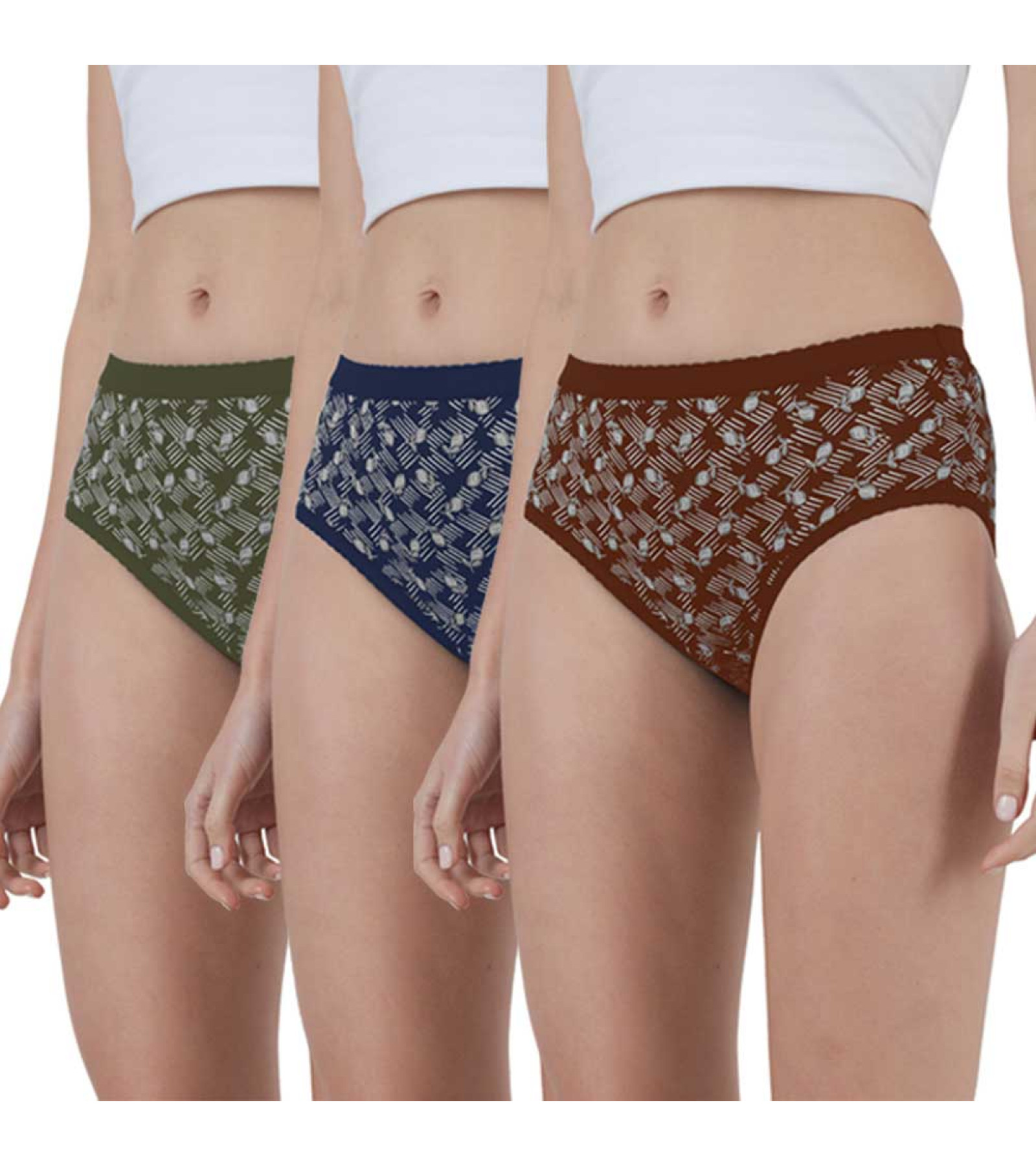 Vink Multicolor Women's Printed Panty Combo Pack of 3